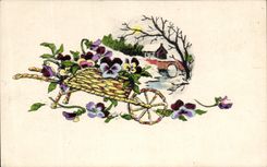 CPA florece la carretilla