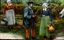 CPA Ah ma poure Tonnette ou ques not jeune temps Folklore Costume