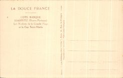 CPA Cote Basque Biarritz Les Rochers de la Grande Plage et le Cap Saint Martin