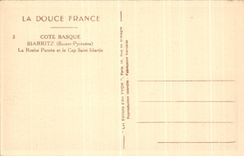 CPA Cote Basque Biarritz Les Rochers Percce et le Cap Saint martin