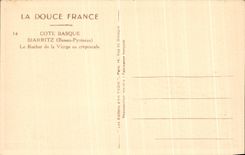 CPA Cote Basque Biarritz Les Rochers de la Vierge au Crepuscule