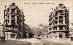 CPA Cannes Avenue Carnot Tram