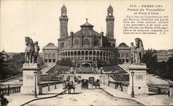 CPA Paris Palate of Trocadero and Pont of lena