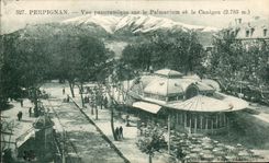 CPA Perpignan Vue Panoramique sur le Palmarium et le Canigou