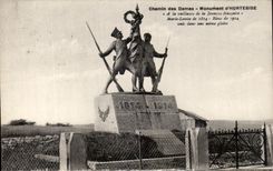 CPA Way of the Ladies Monument of Hurtebise Militaria