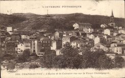 CPA Chatelguyon Church y el martirio vistos en el viejo hombre de Chatelguyon