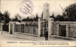 CPA Champigny Monument of the Defense of Put back 3200 French and German soldiers Militaria