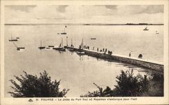 CPA Fouras the Pier of the Southern bridge Or Napoleon 1st Embarqua For exiles