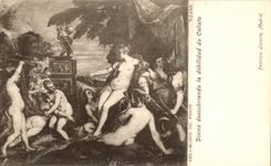CPA Museum Del Prado Diana Descubriendo the dedilidad of Calisto Tiziano Madrid