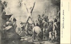 CPA Museum Del Prado Martirio of san Andres Murillo Madrid