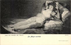 CPA Museum LED Prado the maja Vestida Goya Madrid