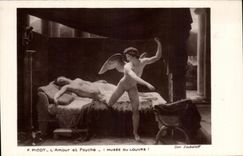 CPA F Barb Love And Psyche Paris Museum of Louvre Angel