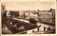 CPA Angers the Beaurepaire Bridge Towards the Cathedral And the Castle