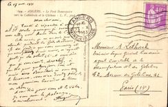 CPA Angers the Beaurepaire Bridge Towards the Cathedral And the Castle