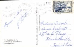 CPA Itxassou Falls of the step of Roland Passage of the Train