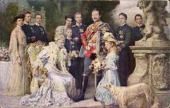 CPA Ferd Keller Famille royale Chien Allemagne