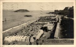 Playa de Malo del santo de CPA de la buena ayuda vista hacia la torre de Bedouane