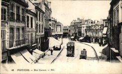 CPA Poitiers rue Carnot Tramway