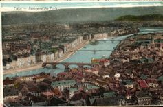 CPA Liege Panorama of the Bridges