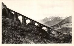 CPA Lourdes the large Viaduct and the Chain of the Pyrenees Seen of the Peak of Jer