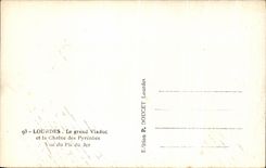 CPA Lourdes the large Viaduct and the Chain of the Pyrenees Seen of the Peak of Jer