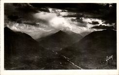 CPA Lourdes Pibeste De Lourdes Effects Light On the Mountains