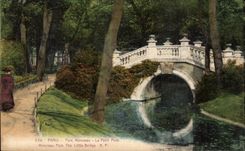 CPA Paris Park Heap the Small Bridge