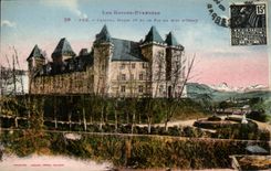 CPA the Low Pyrenees Pau castle Henri IV and the peak of the South of Ossau