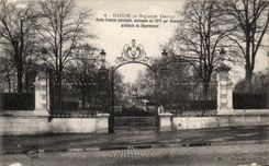 VINTAGE POSTCARD Dijon Square Darcy Carries D main entrance amenagee in by Vionnois Architecte of the Department