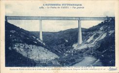 VINTAGE POSTCARD L Auvergne Picturesque the Viaduct of Insipid View