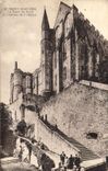 VINTAGE POSTCARD Mount St Michel the Tower of North and L Entered of L Abbey