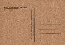 Asno del folklore de Corcega Corcega Causette Corcega de la POSTAL de la VENDIMIA