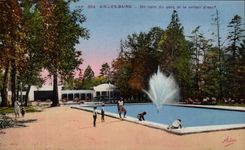 CPA Aix Les Bains Un Coin du Parc et Le Miroir d eau
