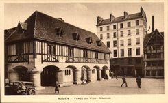 VINTAGE POSTCARD Rouen Palais Of Old Goes