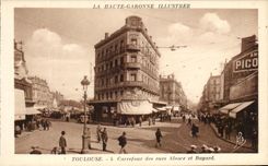 CPA La Haute Garonne Illustree Toulouse Carrefour des rues Alsace et Bayard
