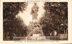 CPA La Haute Garonne Illustree Toulouse Monument aux Defenseurs de la Patrie 1870 Militaria 