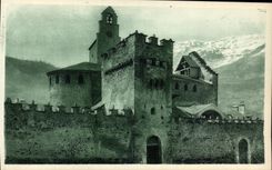 VINTAGE POSTCARD Beautiful Landscapes of France the Pyrenees Luz Holy Saver Church of Templiers