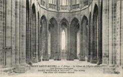 VINTAGE POSTCARD Mont Saint Michel L Abbey Chorus of L Church