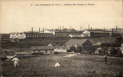 VINTAGE POSTCARD Creusot Workshops of the Presses and Rammers