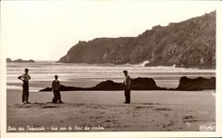 VINTAGE POSTCARD Baie Of Trespass Seen on the port Of Vorlen