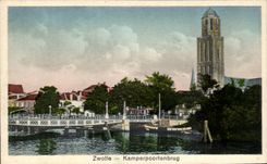 VINTAGE POSTCARD Zwolle Kamperpoortenbrug