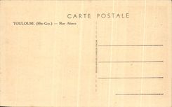CPA Toulouse Rue Alsace Tramway Au bon Marche de paris