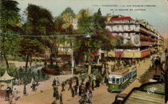 CPA Toulouse La rue D Alsace Lorraine Tramway