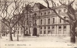 VINTAGE POSTCARD Cannes Town hall