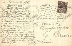 La POSTAL Saint Malo de la VENDIMIA las paredes lleva beyes