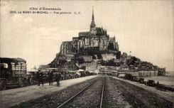 VINTAGE POSTCARD Mont Saint Michel the View Automobile ones