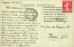 VINTAGE POSTCARD Angers View Towards the bridge Of the Low Chain Boats