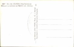 CPA Env De Lourdes Groupe Au Sommet du Pibeste 