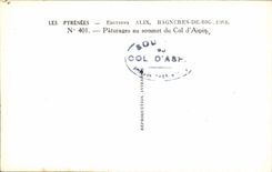 CPA Paturages au sommet du col d Aspin Moutons