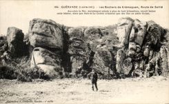 POSTAL Guerande de la VENDIMIA las rocas de la ruta de Kremaguen de cubiertas